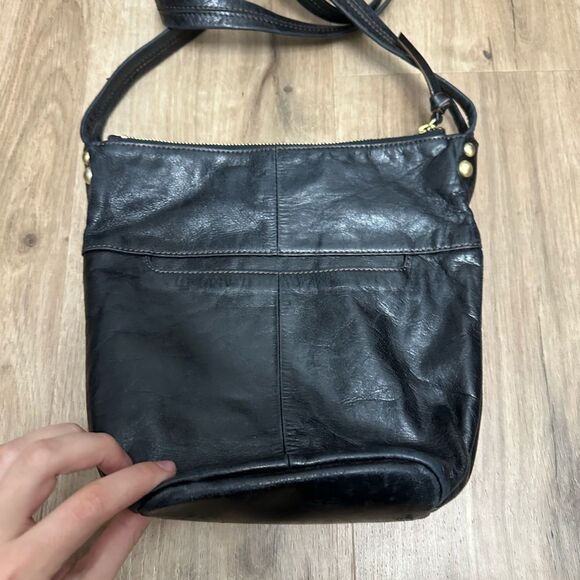 Hobo Black Leather Crossbody Bag - Picture 5 of 6